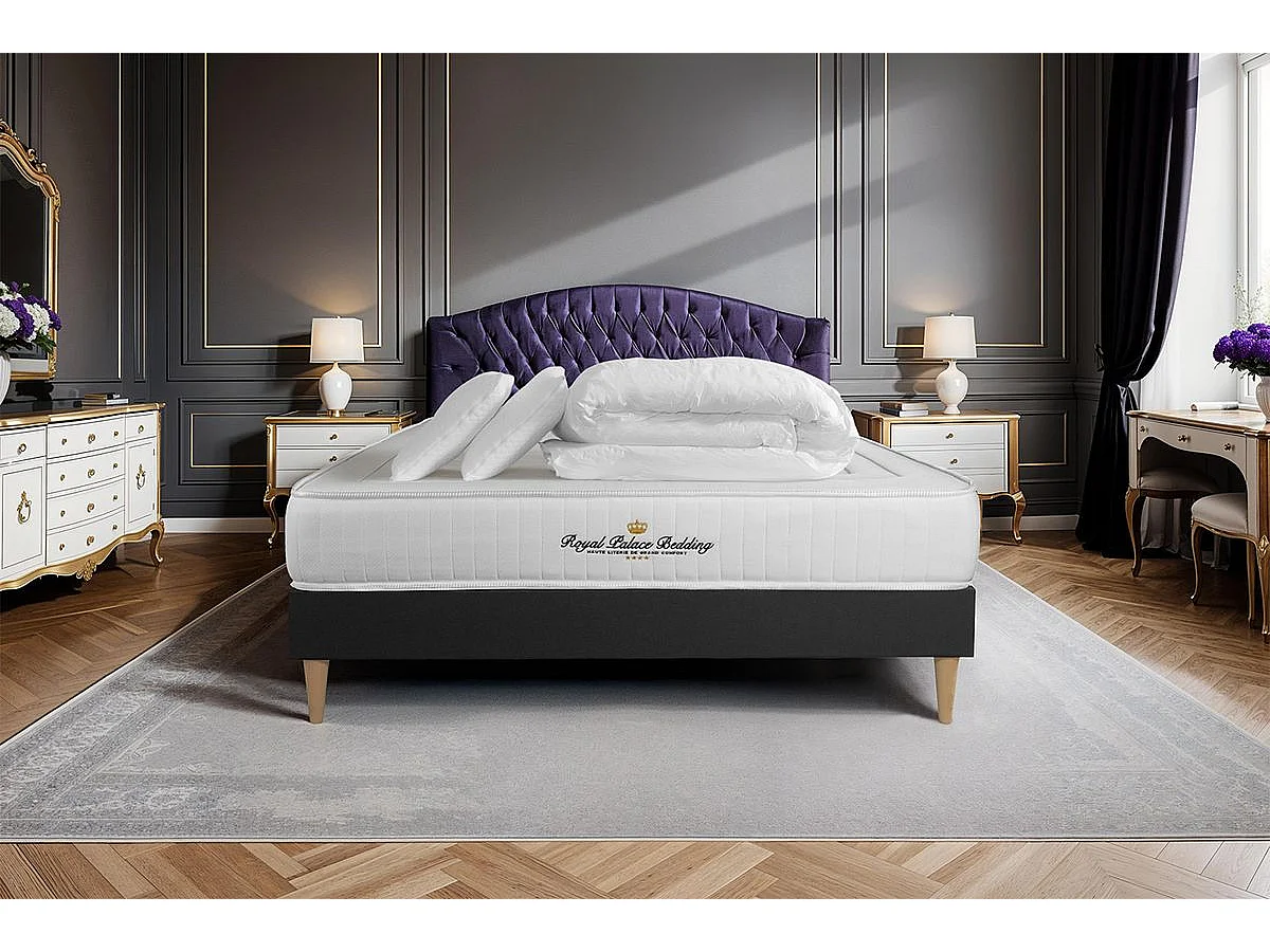 Pack matelas à mémoire de forme Nottingham 160x200cm + 2 oreillers + 1 couette 260x240cm