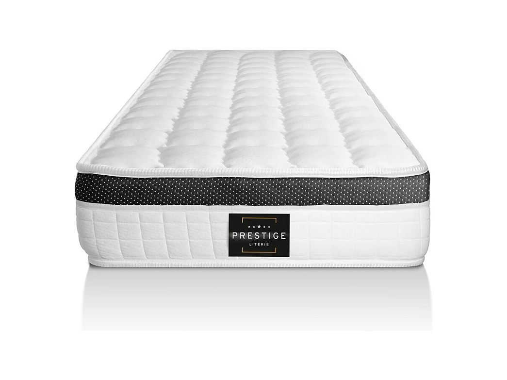 Ensemble Supérieur 90x190 Mémoire de forme 3 zones sommier noir
