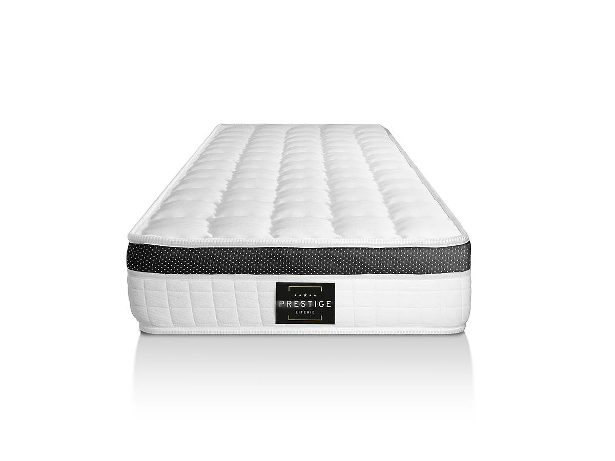 Ensemble Supérieur 90x190 Mémoire de forme 3 zones sommier noir