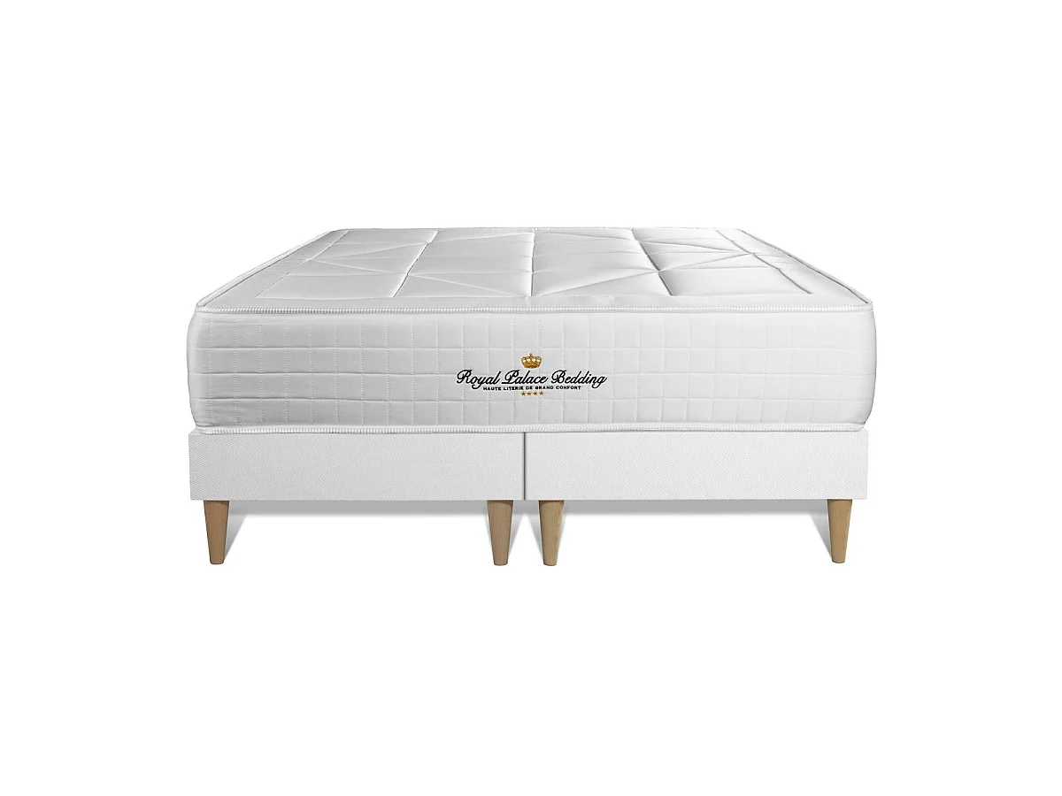 Ensemble matelas ressorts ensachés + mémoire de forme maxi épaisseur Windsor 160x200 double sommier