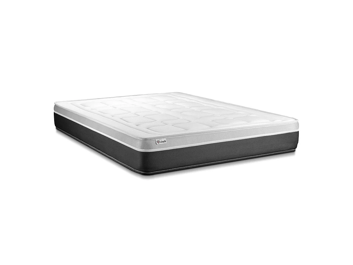 Ensemble VITAL SOFT 180 x 200 cm sommier Kit blanc