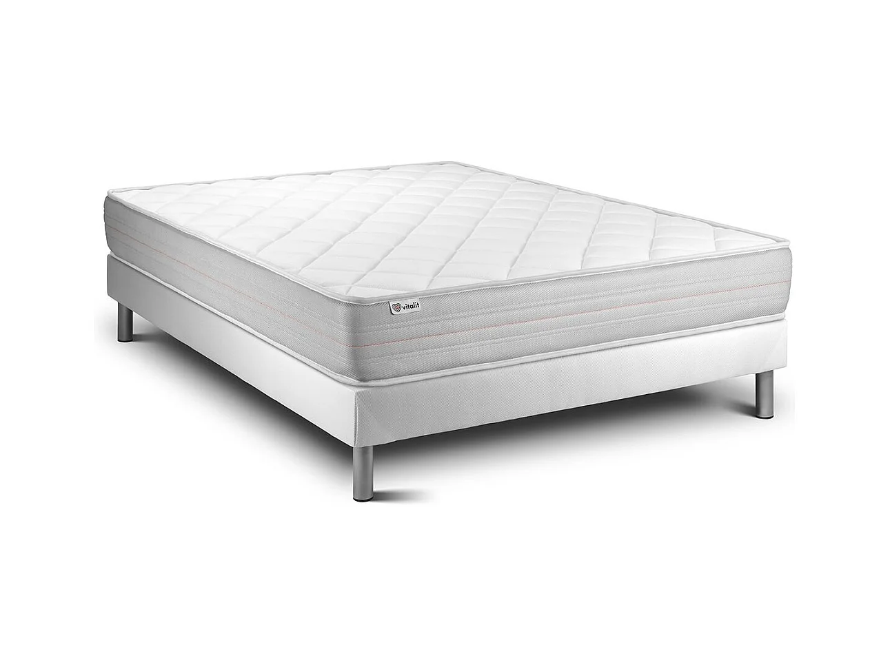 Ensemble VITALMEMO 160x200cm sommier kit blanc