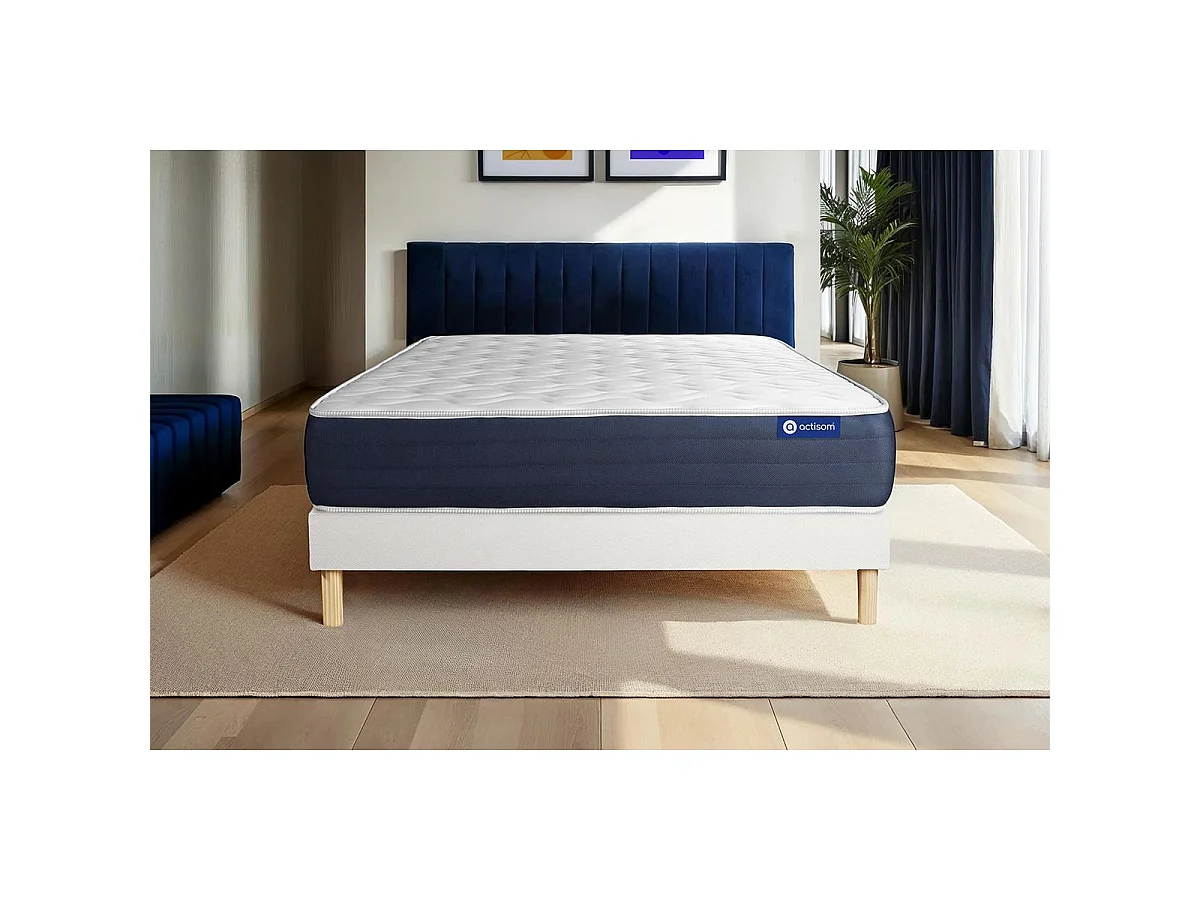Actimemo sleep matratze 90x200cm + Bettgestell mit lattenrost , Härtegrad 2 , Memory-Schaum , Höhe : 22 cm