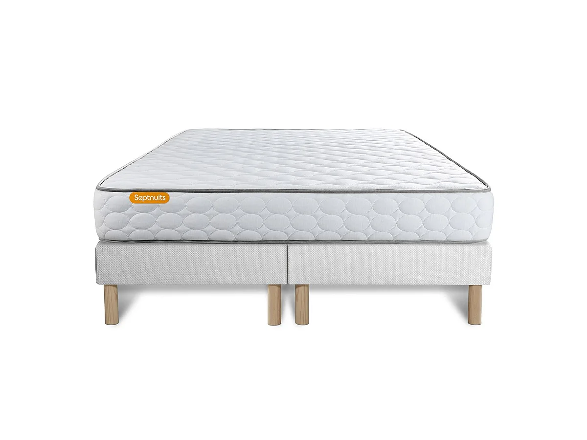 Ensemble matelas Mémoire de forme 160x200 + double sommier 80x200 Memo
