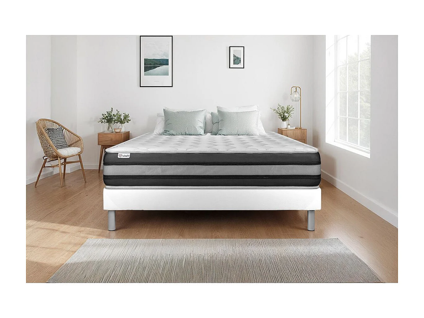 Matras en bodemset 90x200 cm - Vitalspring Zen