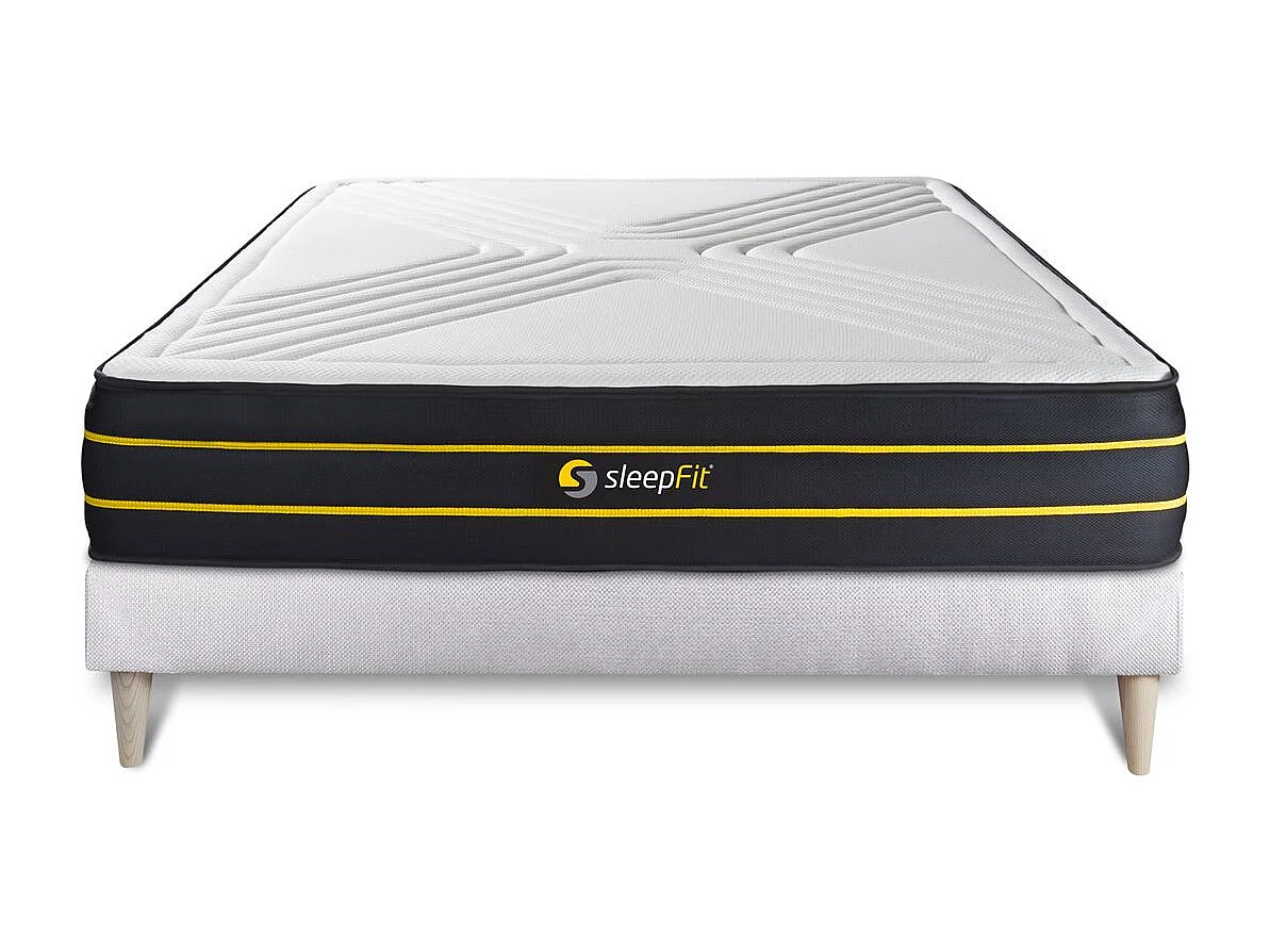 Ensemble 180x200 matelas ULTRA + sommier kit blanc