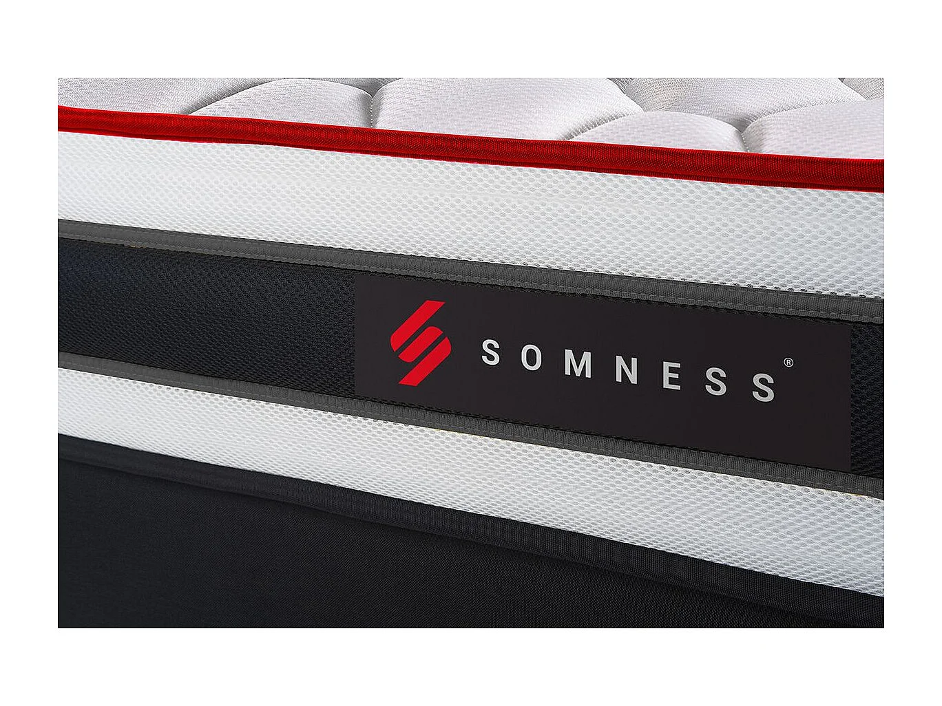 Pack matelas ENERGY 180x200 + double sommiers noir 90x200 + Couette + 2 oreillers