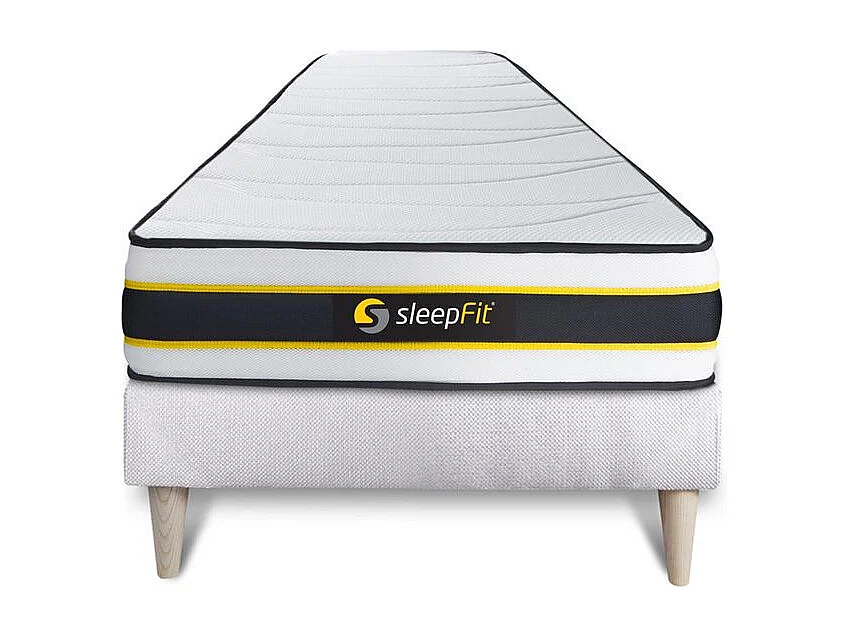 Ensemble 90x190 matelas FLEXY + sommier kit blanc