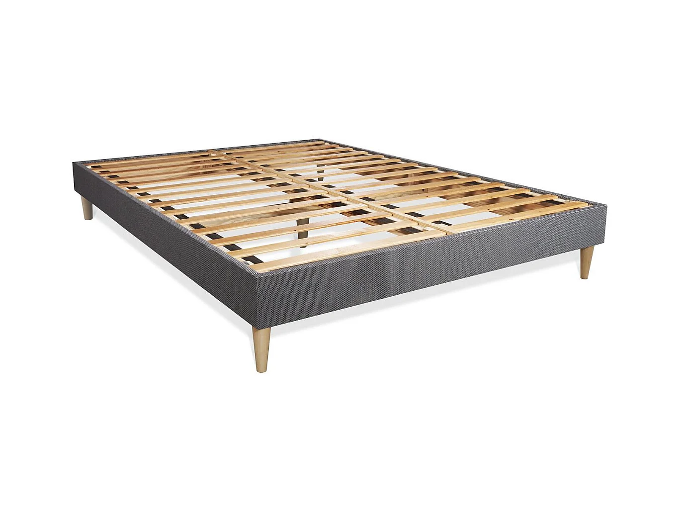 Ensemble matelas Mémoire de forme ACTIMEMO MAX 140x200 cm Maxi épaisseur 7zones de confort + sommier KIT gris