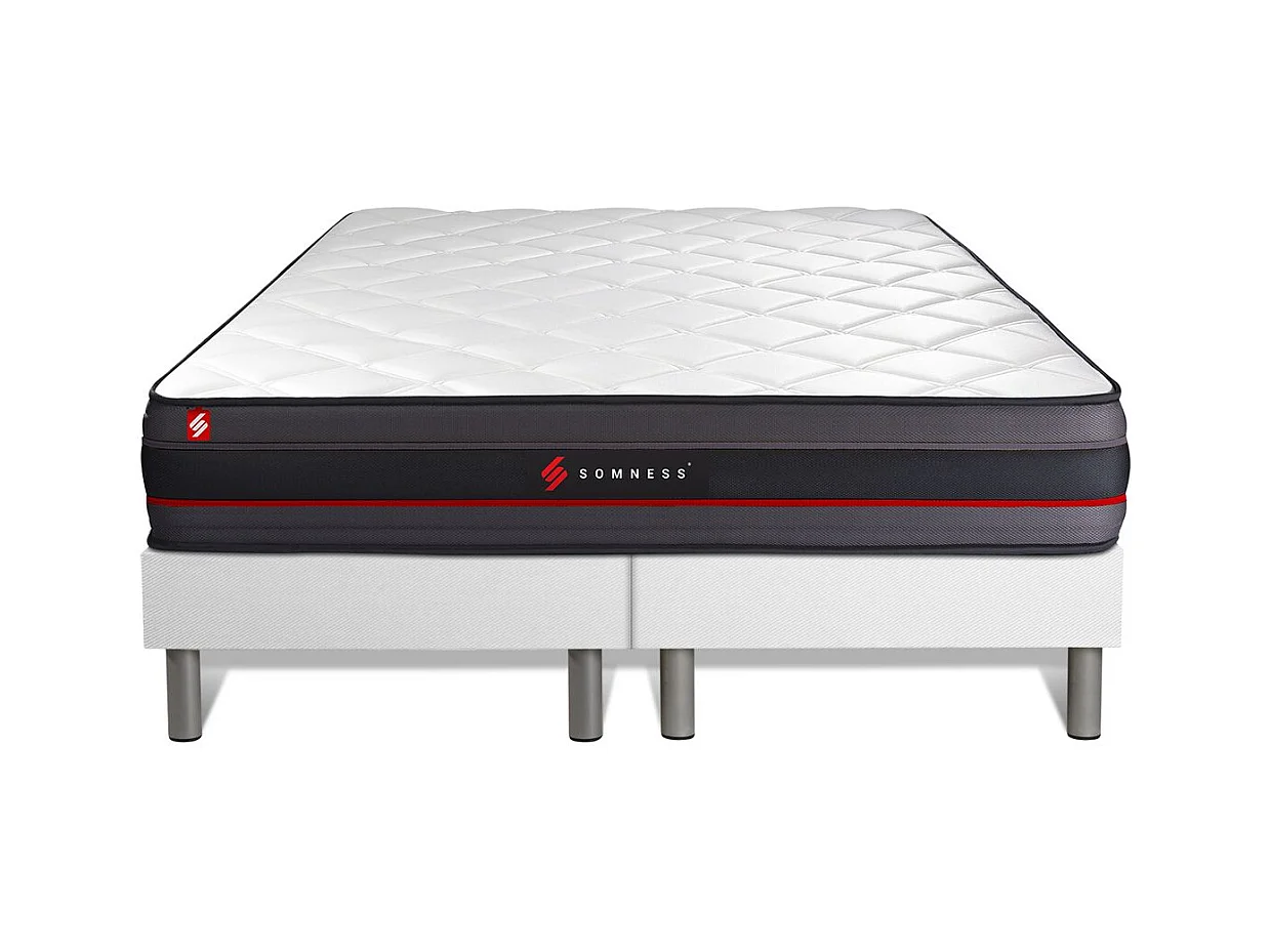 Ensemble double sommier + matelas REGEN à mémoire de forme 180x200