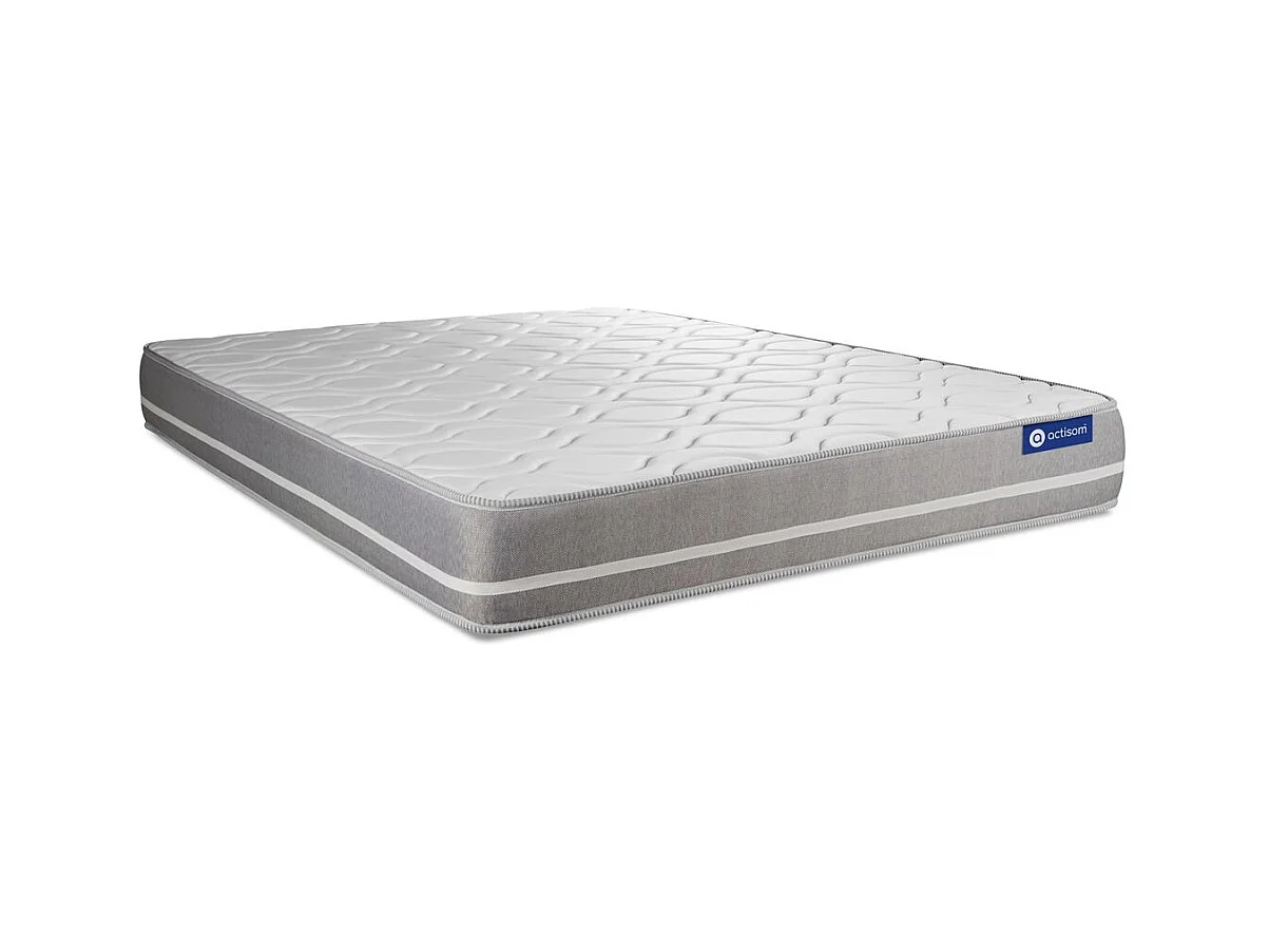 Pack prêt à dormir matelas Latex + mémoire de forme ACTILATEX TOUCH 160x200 cm + sommier KIT gris + 2 oreillers + couette