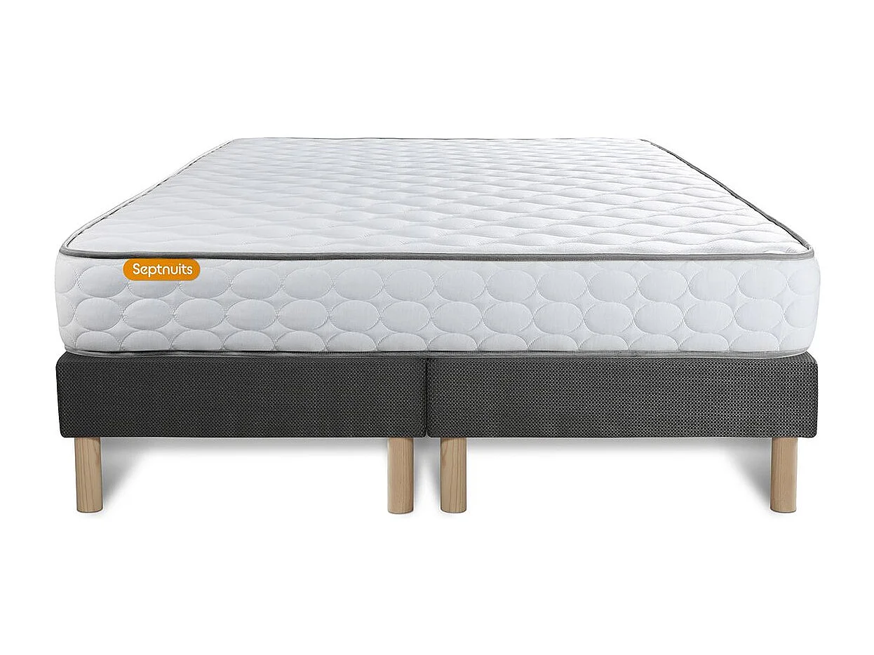 Matelas Mémoire de forme 180x200 + double  sommiers gris 90x200 Memo