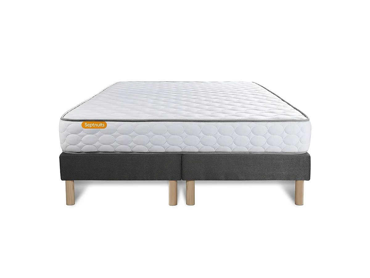 Matelas Mémoire de forme 180x200 + double  sommiers gris 90x200 Memo
