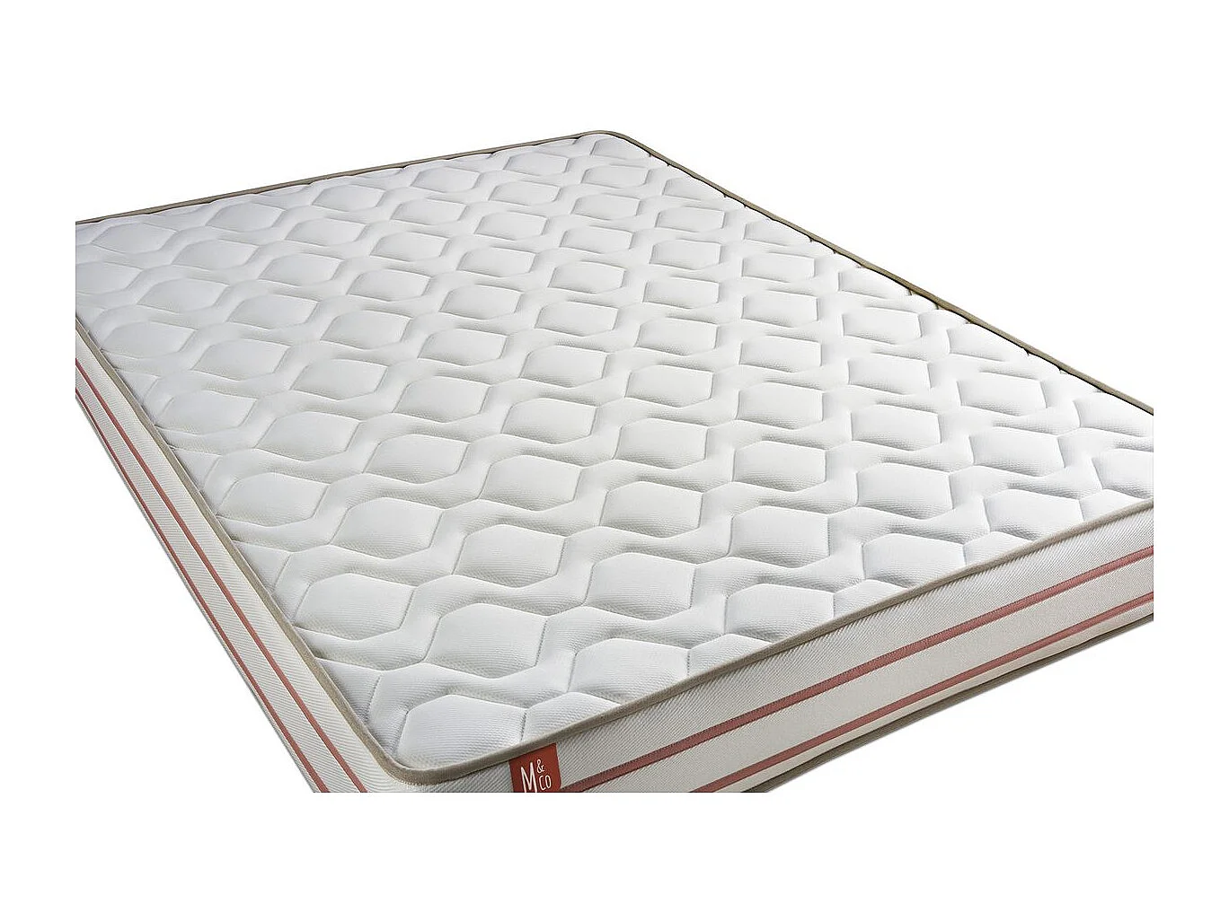 Ensemble LE DOUX 140x190cm Mémoire de forme 3 zones de confort - Ep. 24cm + sommier Beige