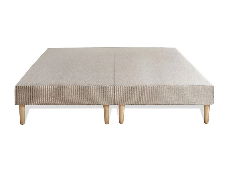 Pack prêt à dormir matelas LE DOUILLET 160x200cm Mémoire de forme BioVisco + double sommiers Beige + 2 oreillers + couette