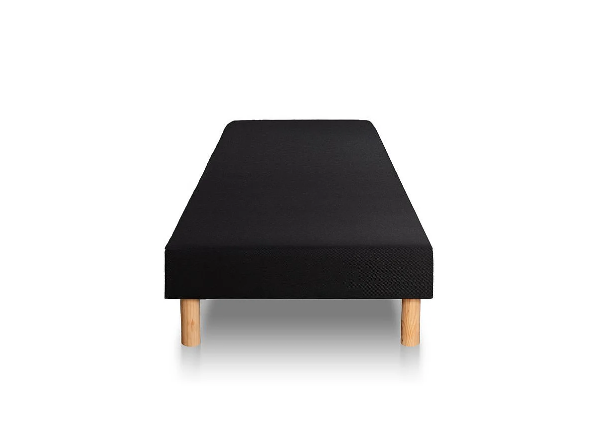 Ensemble Supérieur 90x200 Mémoire de forme 3 zones sommier noir