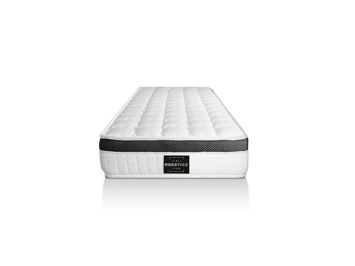 Ensemble Supérieur 90x200 Mémoire de forme 3 zones sommier noir