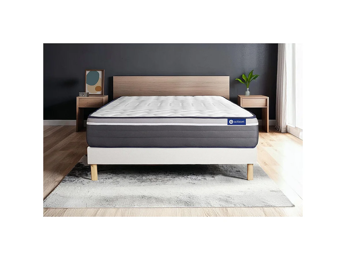 Lattenbodem en Actimemo plus matras 90x190cm , matrasdikte : 26 cm , traagschuim , zeer stevig, 7 comfortzones