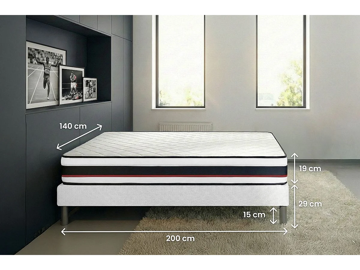 Ensemble sommier + matelas FORM 140x200
