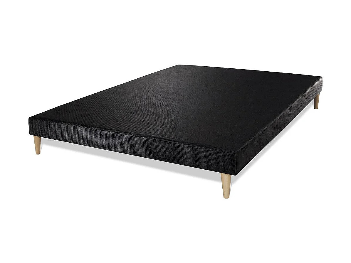 Pack matelas ACTIVE 140x190 + sommier noir + Couette + 2 oreillers