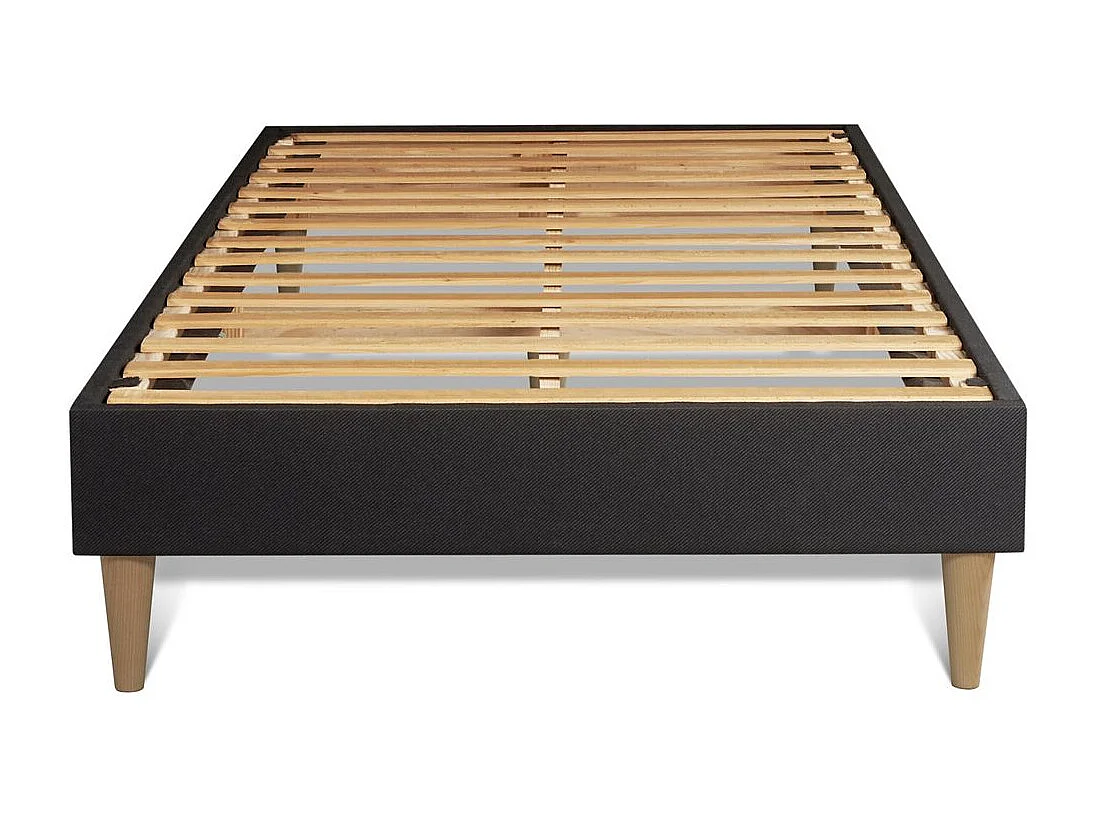 Ensemble 90x190 matelas SOFT + sommier kit noir