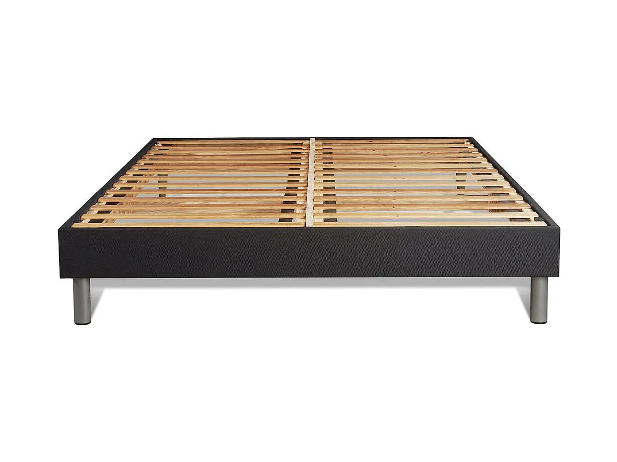 Ensemble 200x200 matelas REGEN à mémoire de forme + sommier kit noir