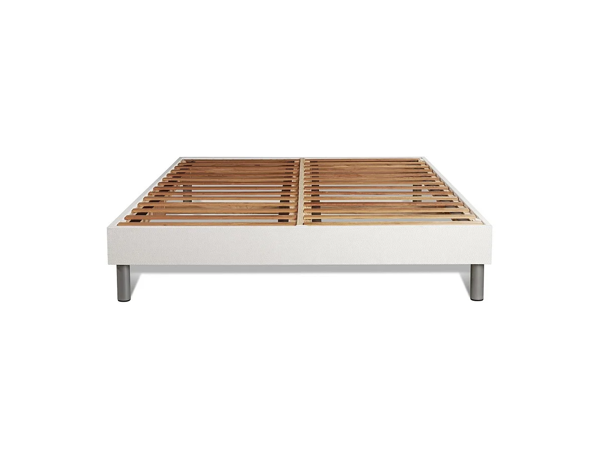 Ensemble 140x200 matelas BodyMax micro ressorts ensachés et mémoire de forme + sommier kit blanc
