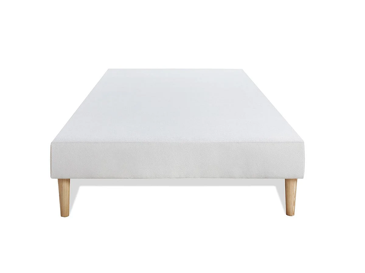 Ensemble LE DÉLICAT 90x190cm Ressorts ensachés + Mémoire de forme 5 zones de confort - Ep. 26cm + sommier Blanc