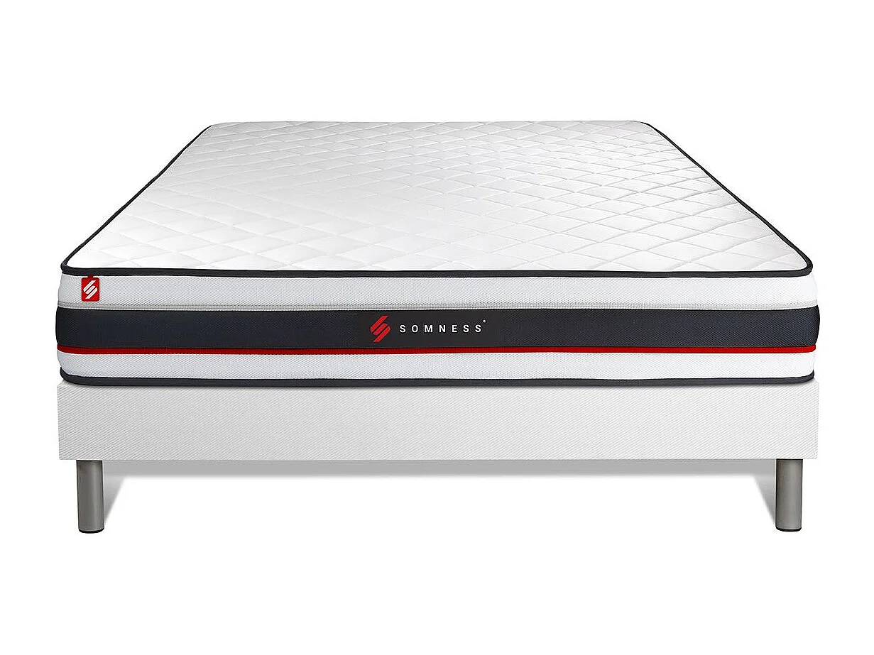 Ensemble 140x190 matelas FORM + sommier kit blanc