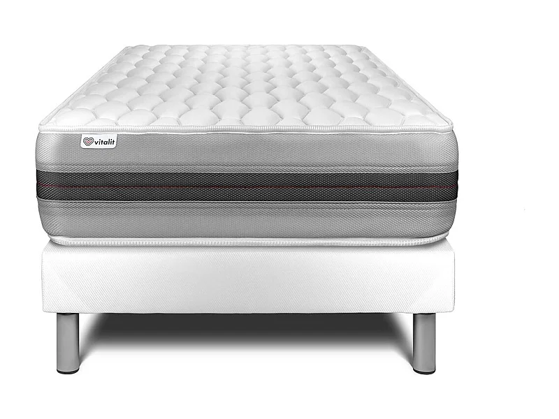 Ensemble VITALSPRING RECOVER 90 x 200 cm sommier Kit blanc