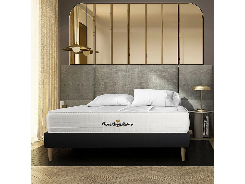 Ensemble matelas ressorts ensachés + mémoire de forme maxi épaisseur Windsor 160x200