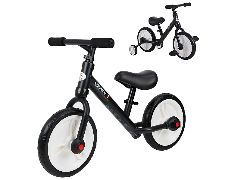 Bicicleta de equilibrio negro 85x36x54cm HOMCOM