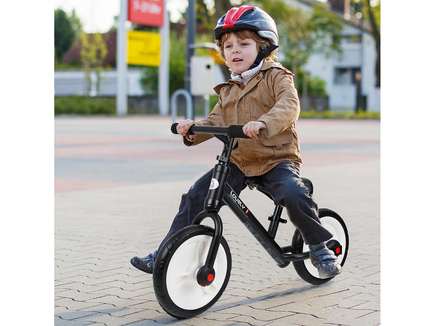 Bicicleta de equilibrio negro 85x36x54cm HOMCOM