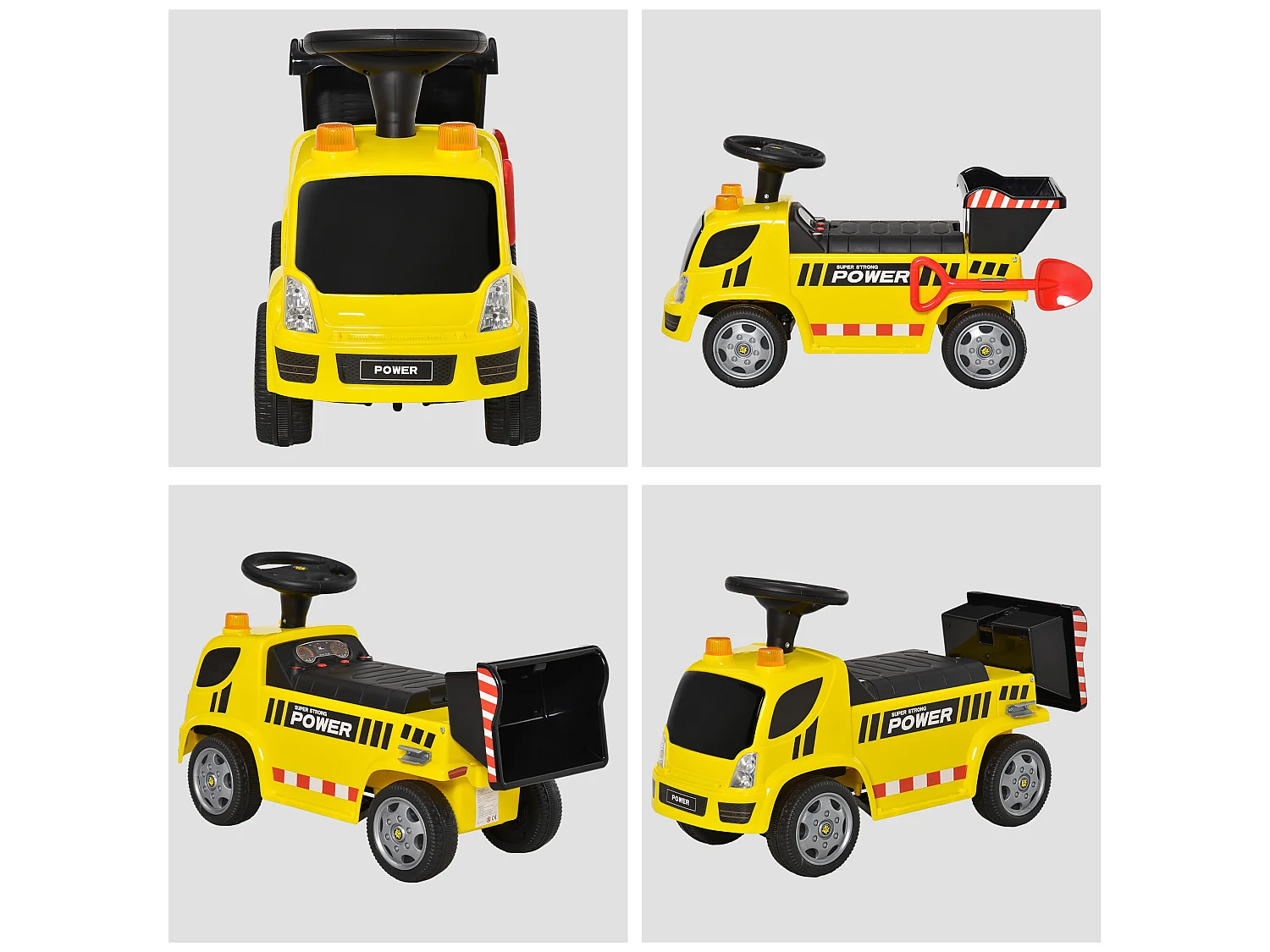 Coche correpasillos infantil amarillo 72x28.2x42 cm HOMCOM