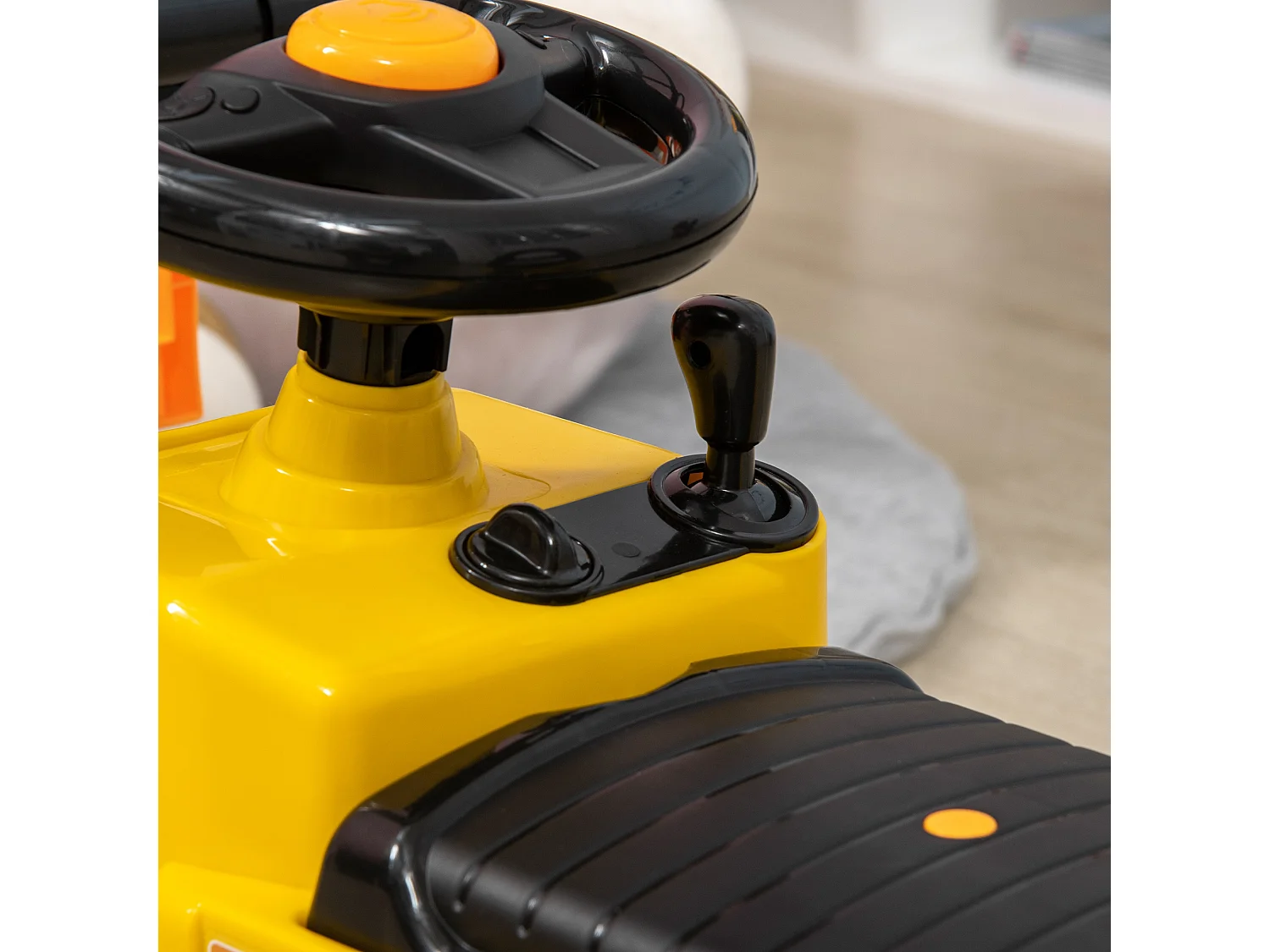 Tractor sin pedales amarillo 86x27.5x47.5 cm HOMCOM