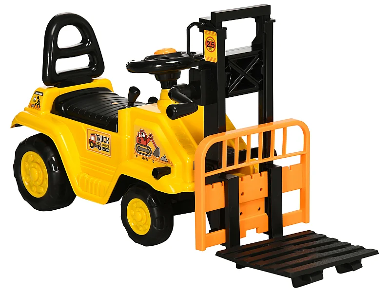 Tractor sin pedales amarillo 86x27.5x47.5 cm HOMCOM