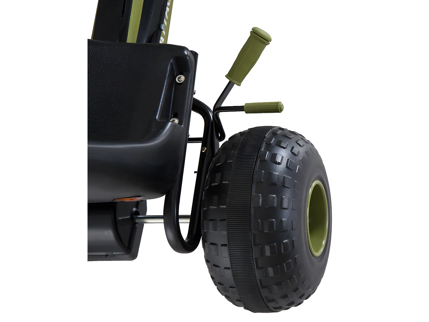 Go-kart a pedales para niño negro y verde 99x65x56cm HOMCOM