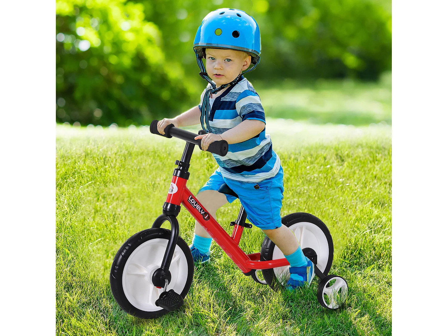 Bicicleta equilibrio 2 en 1 rojo 85x36x54cm HOMCOM