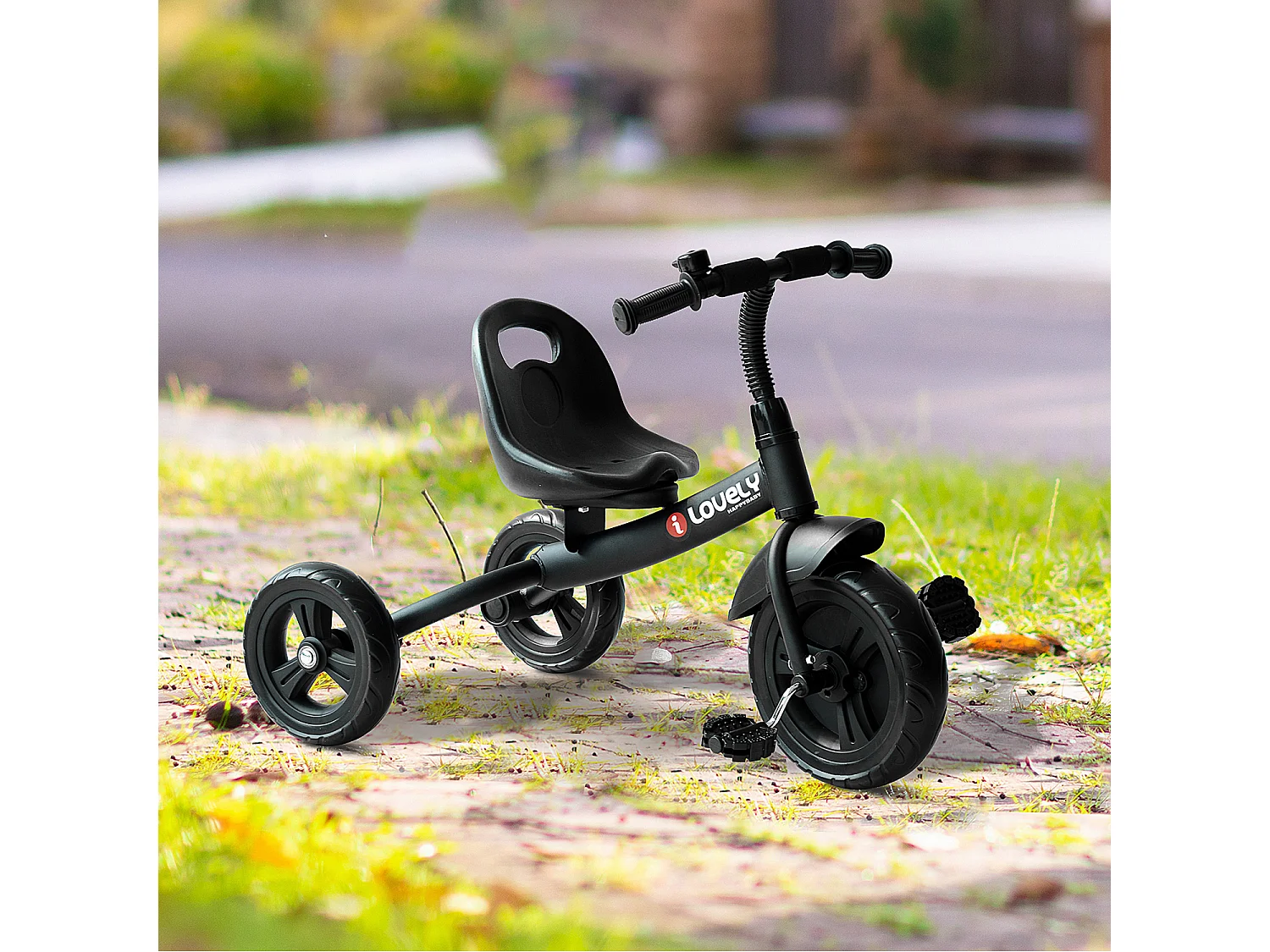 Triciclo para niños negro 74x49x55cm HOMCOM