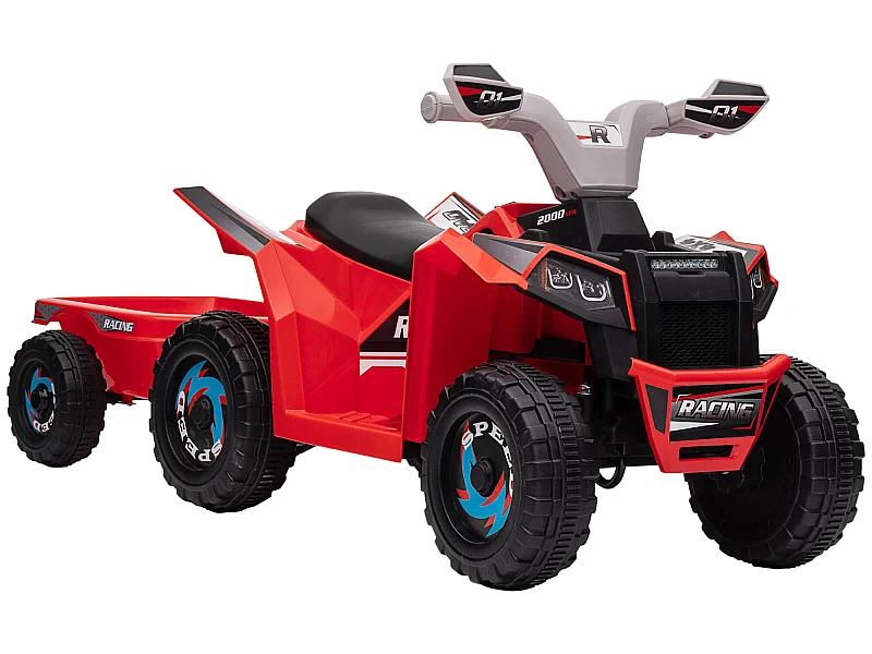 Quad eléctrico infantil rojo 106x41.5x48.5 cm HOMCOM