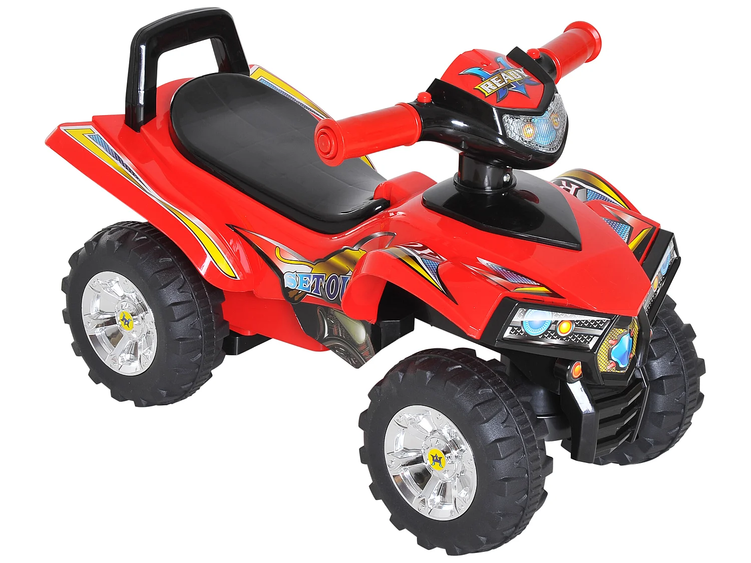 Quad correpasillos infantil rojo 60x38x42 cm HOMCOM