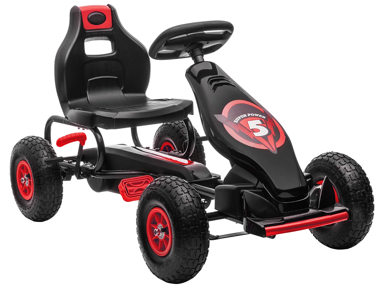 Gokart a pedales rojo 121x58x61 cm HOMCOM
