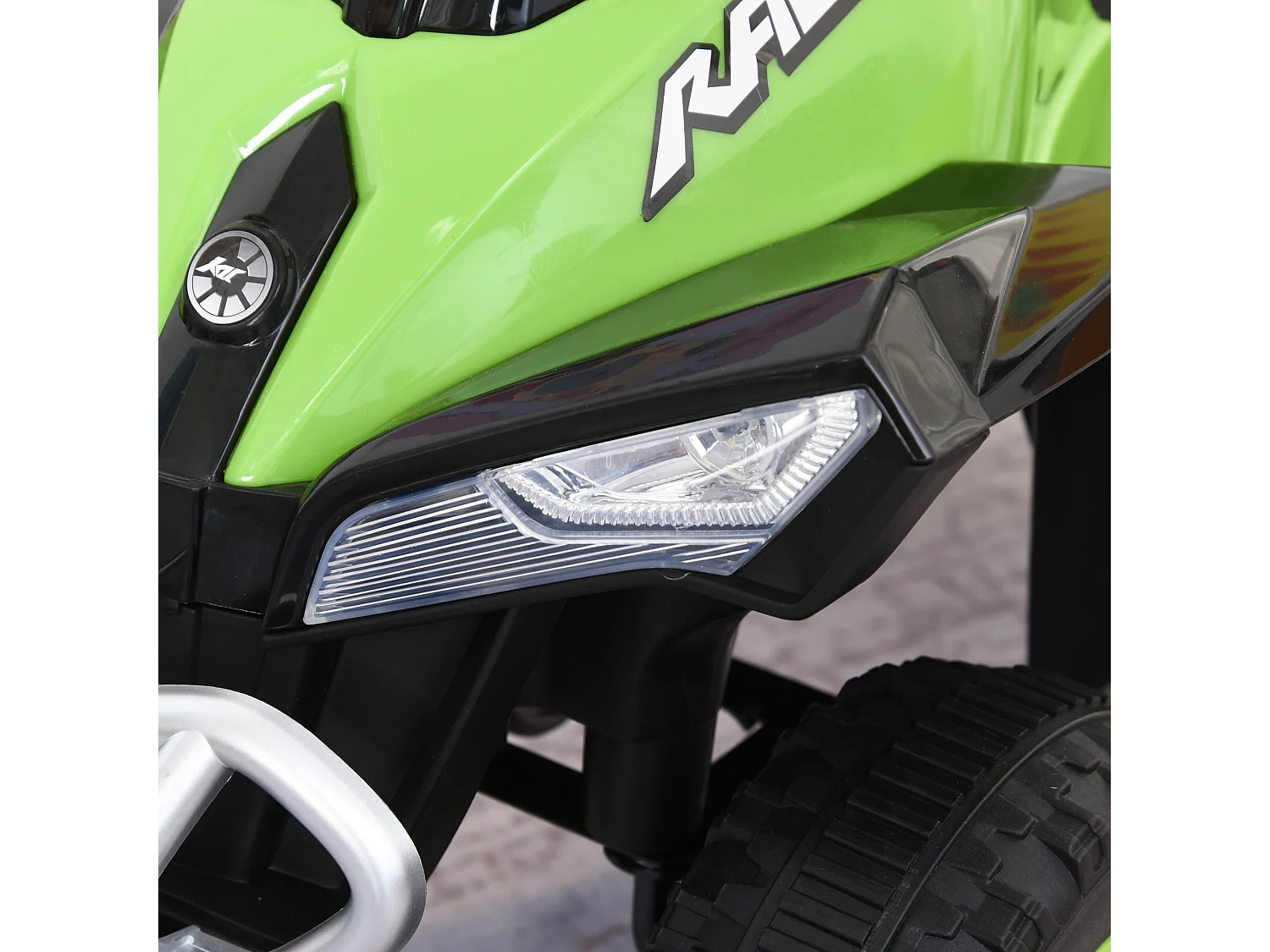 Quad correpasillo para niños verde 67.5x38x44 cm HOMCOM