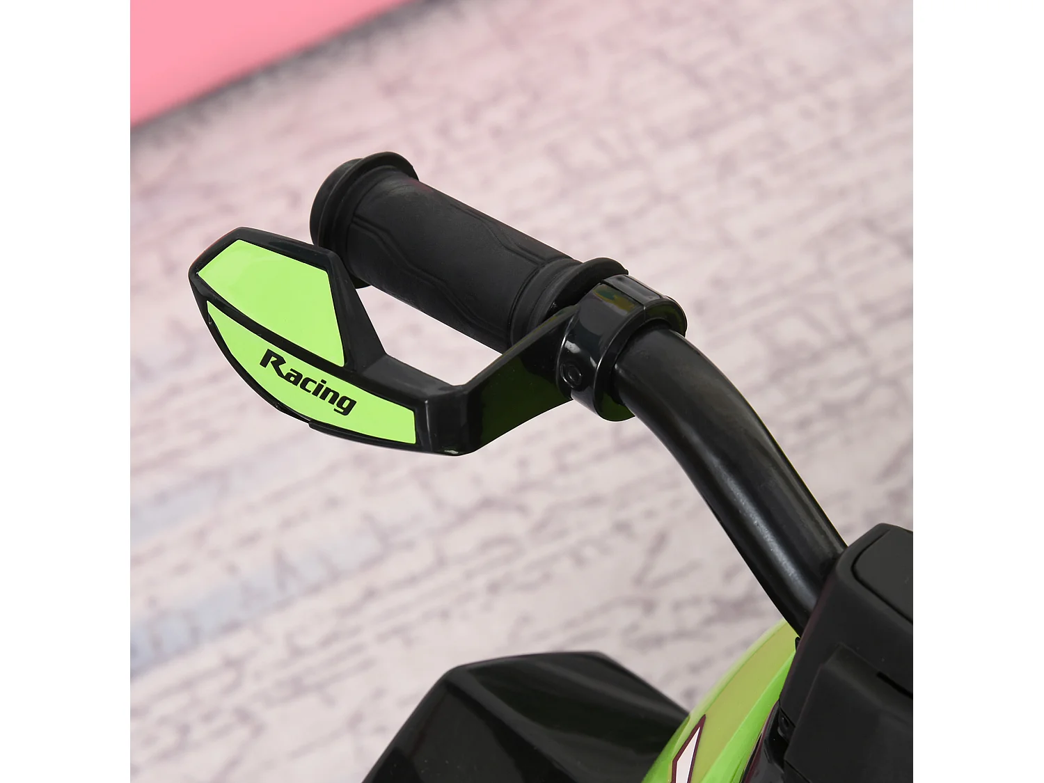 Quad correpasillo para niños verde 67.5x38x44 cm HOMCOM