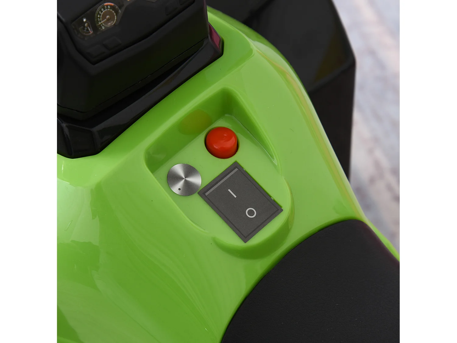 Quad correpasillo para niños verde 67.5x38x44 cm HOMCOM