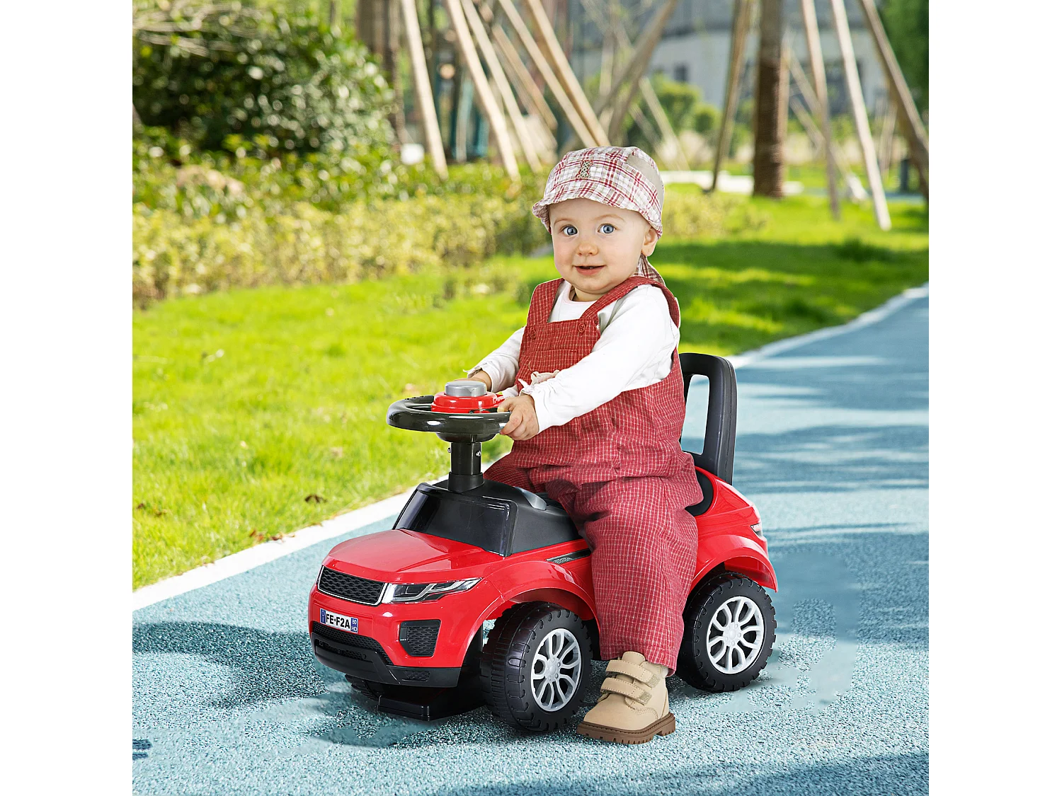 Quad correpasillos para niño rojo 62x28x41,5cm HOMCOM