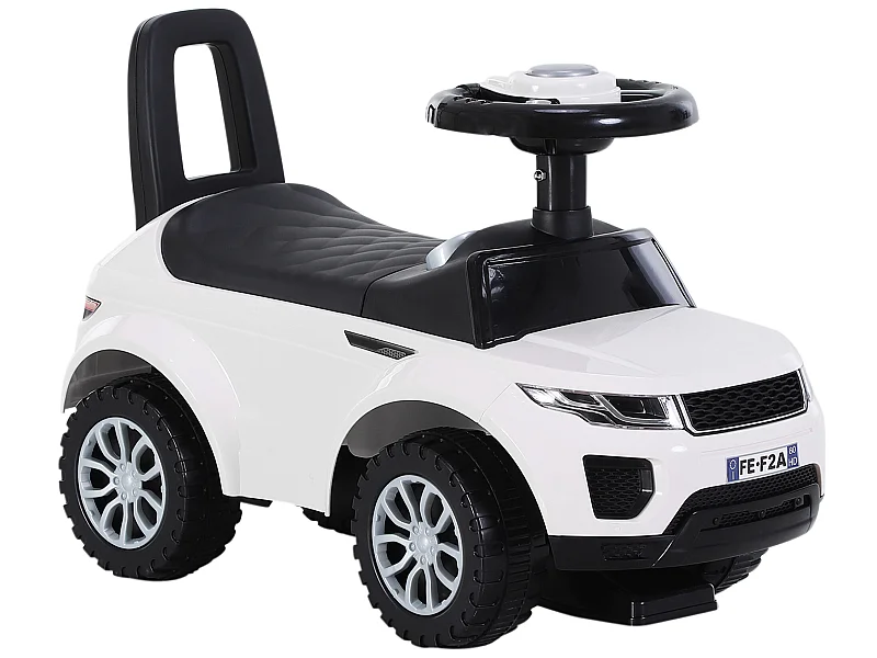 Quad correpasillos para niño blanco 62x28x41,5cm HOMCOM