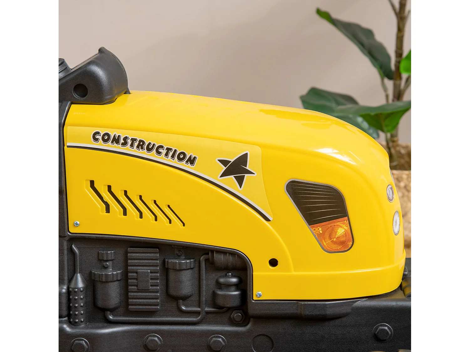 Tractor infantil amarillo 133x42x51 cm HOMCOM