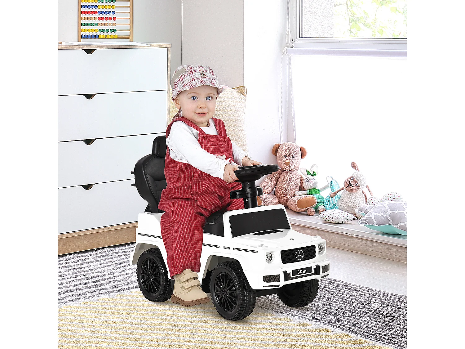 Correpasillos para niños blanco 85.5x40.5x95 cm HOMCOM