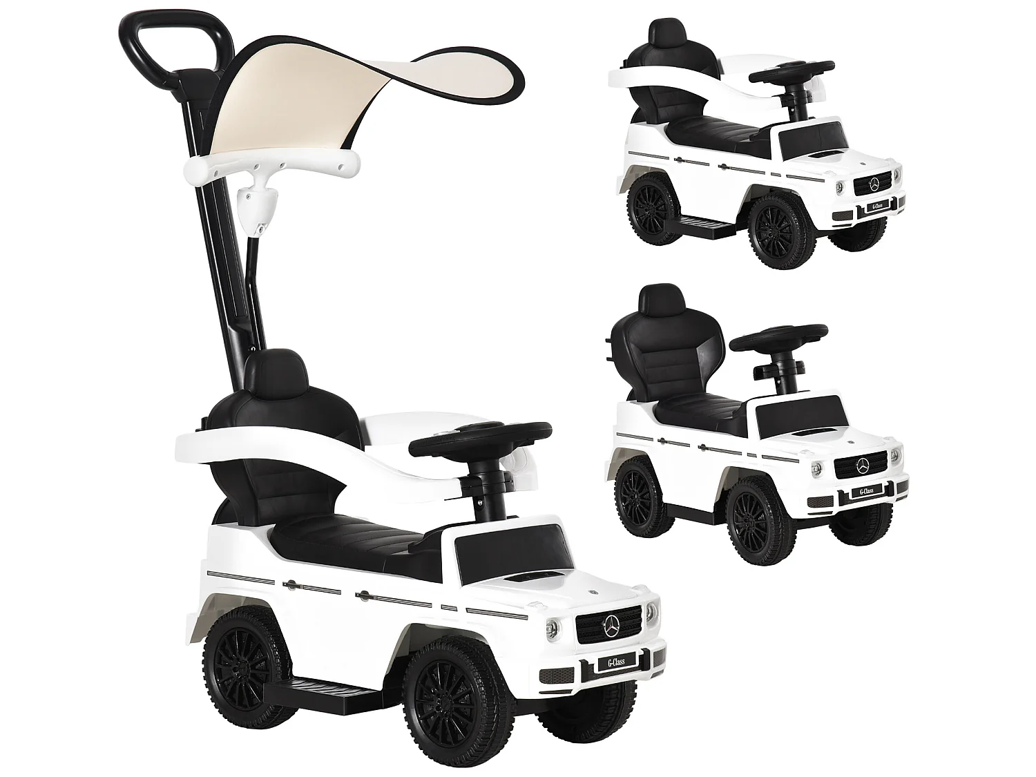 Correpasillos para niños blanco 85.5x40.5x95 cm HOMCOM